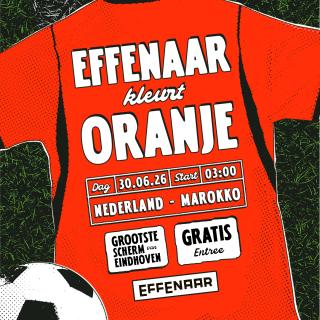 Effenaar kleurt oranje 