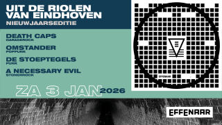 uit de riolen header met line-up